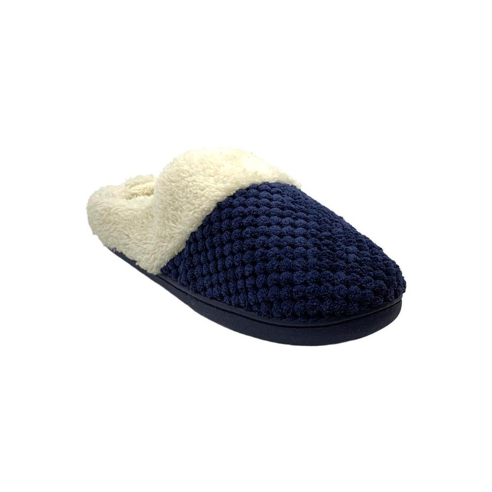 Ultraideas Women's Coral Fleece Slippers Navy - Medium